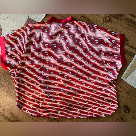 Vintage Stripped Teddy Bear Button Up Pajama Top. - Picture 7 of 7